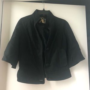 Black Zara Bat wing sleeves wool jacket coat